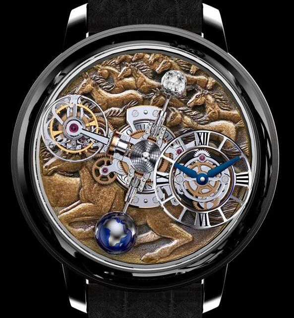 Jacob & Co. ASTRONOMIA TOURBILLON STALLION BLACK Watch Replica AT100.40.HA.UA.A Jacob and Co Watch Price